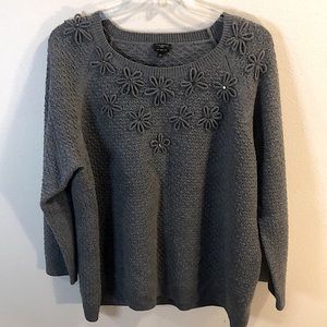Talbots Gray Merino Wool Sweater 3X
